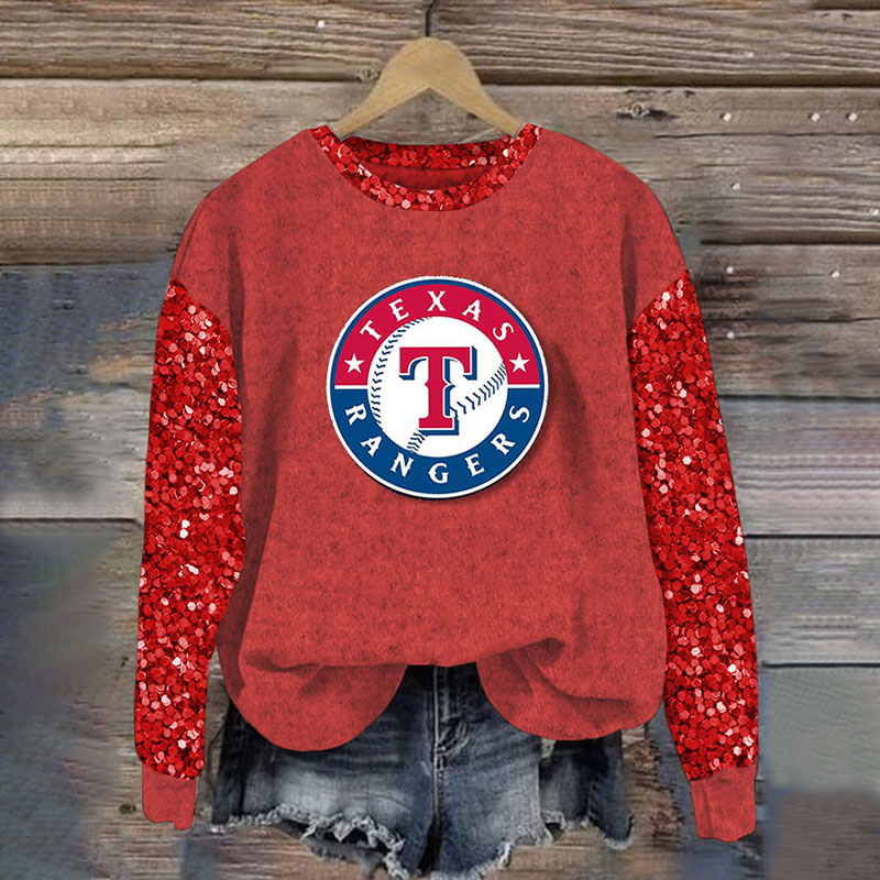 Sequined Sleeves Vintage Sweatshirt - Baseswear