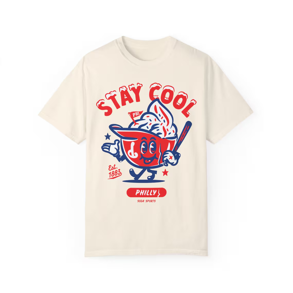 ( 4 colors)Philadelphia Phillies Stay Cool unisex t-shirt - Baseswear