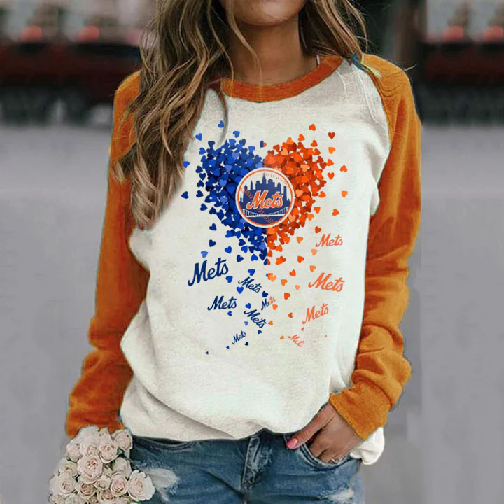Fashion stitching Vintage Print crew neck Sweatshirt - Baseswear