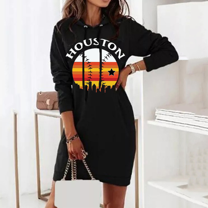 Simple casual loose pocket Long Sleeve Dress - Baseswear