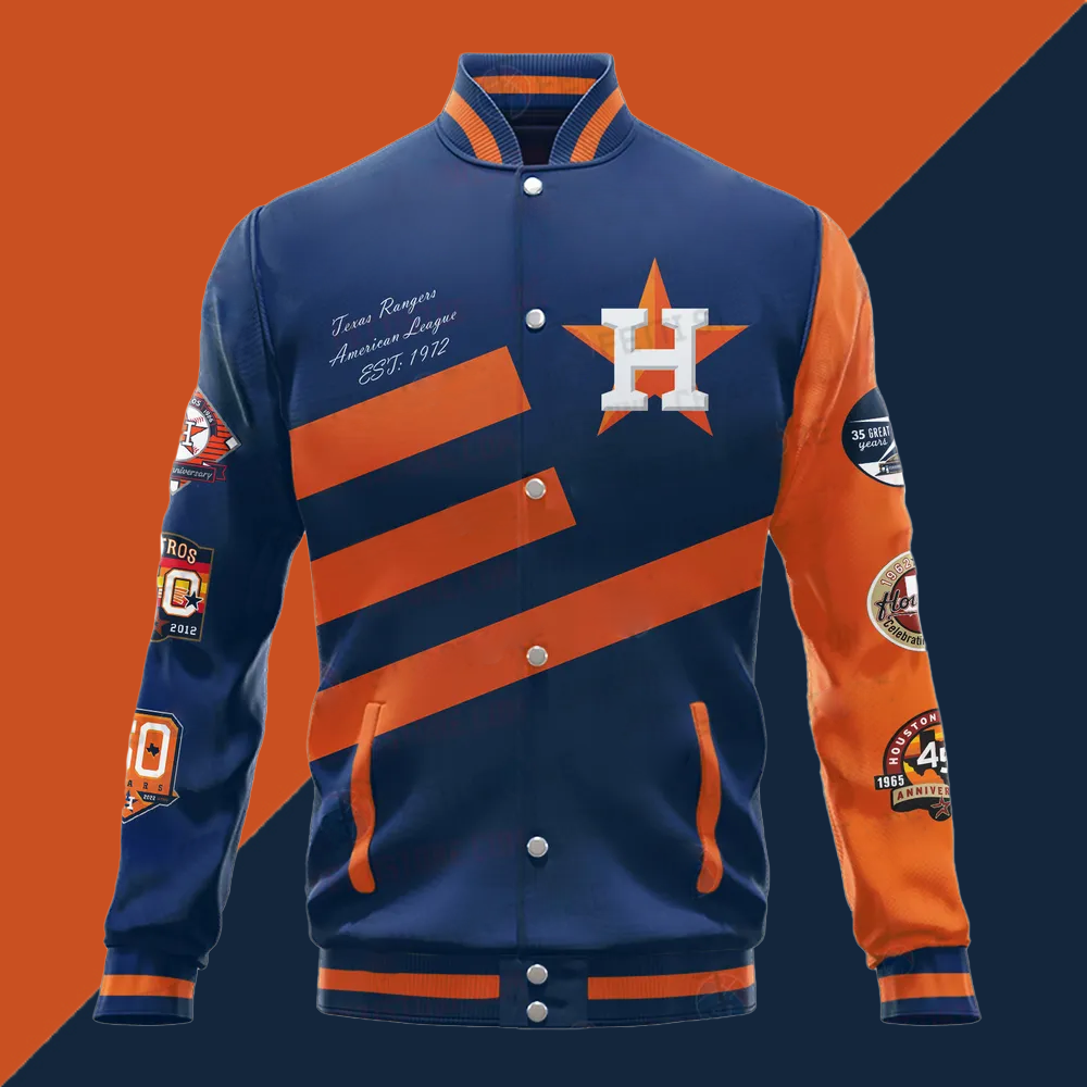 Houston Astros Major League Baseball Unisex Varsity Jacket - Baseswear