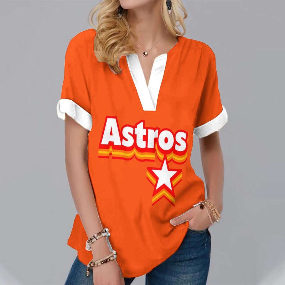New  Fashion Short Sleeve V-Neck Shirt - Baseswear