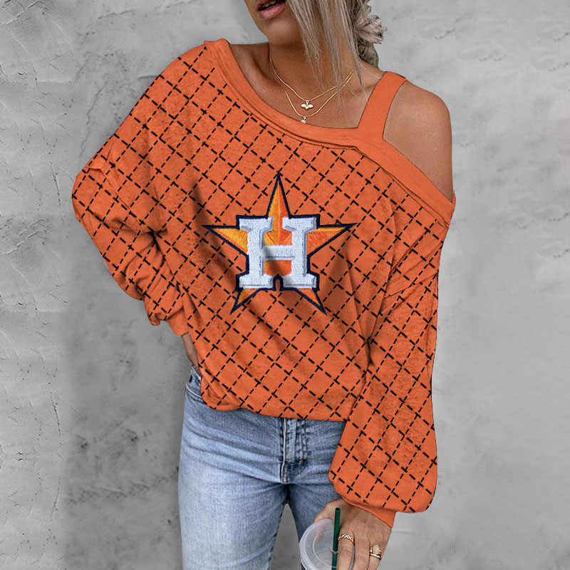 ASYMMETRICAL NECK SHIFT CASUAL LONG SLEEVE TOP - Baseswear