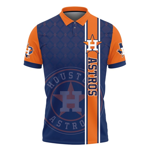 Houston Astros Printed 3D Polo Shirt - Baseswear