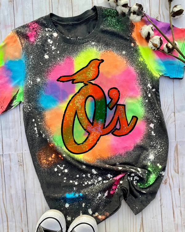 Baltimore Orioles Tie-dye Round Neck T Shirt - Baseswear