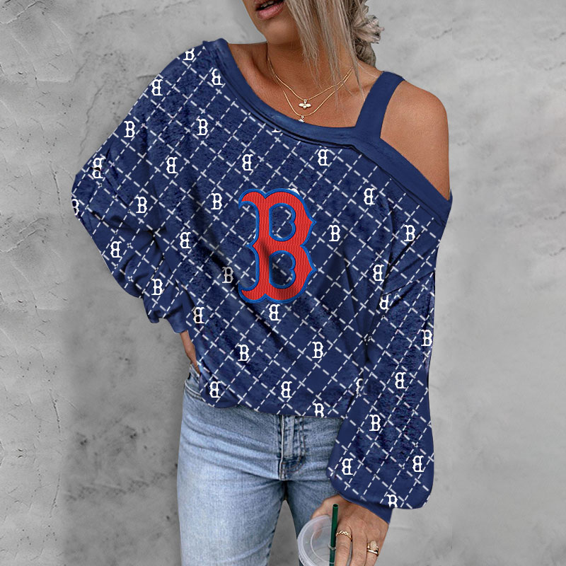 ASYMMETRICAL NECK SHIFT CASUAL LONG SLEEVE TOP - Baseswear