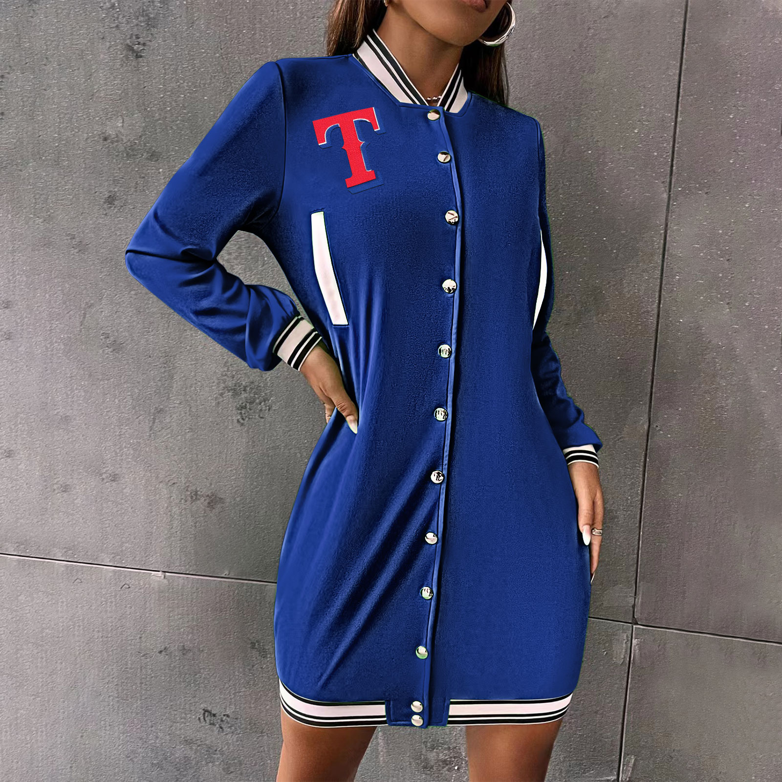 Fashionable single-breasted sports dress - Baseswear
