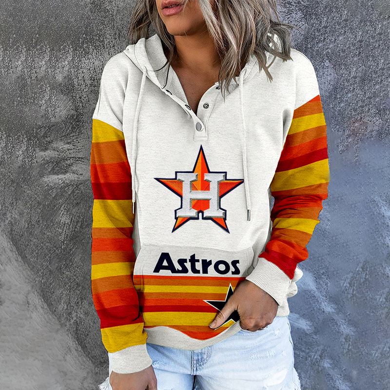 Astros Unisex Fashion casual printed long sleeved Hoodie - Baseswear