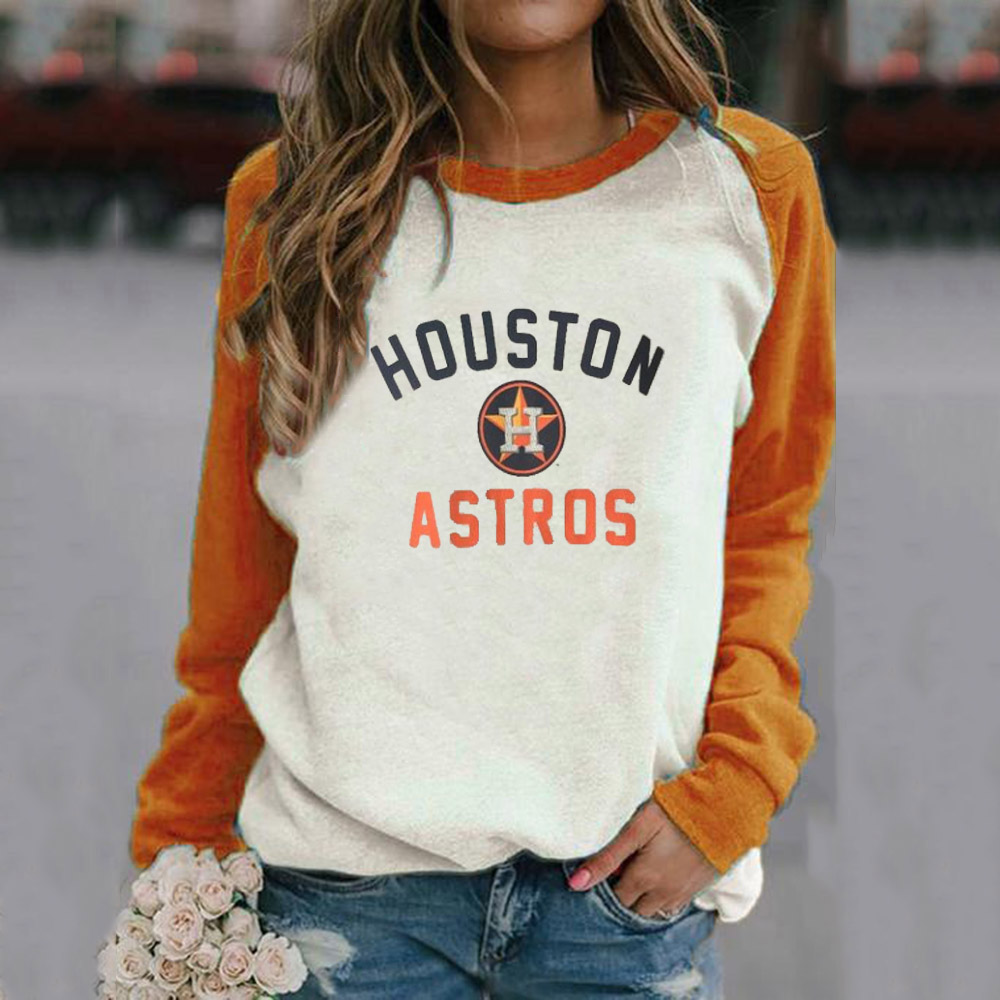 Fashion stitching Vintage Print crew neck Sweatshirt - Baseswear