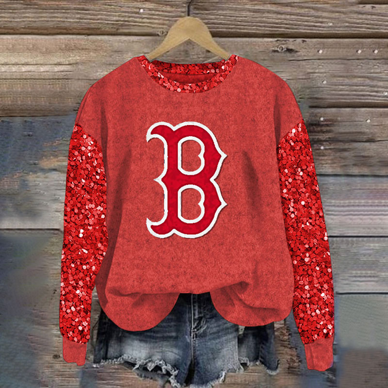 Sequined Sleeves Vintage Sweatshirt - Baseswear