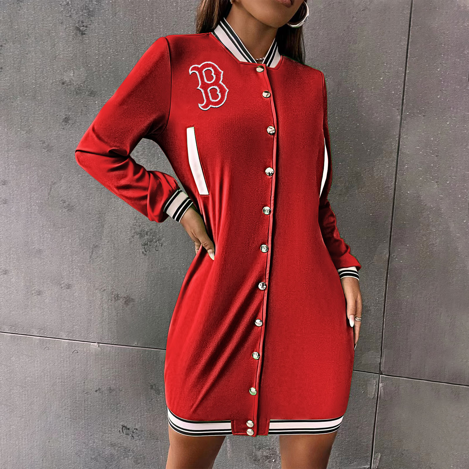 Fashionable single-breasted sports dress - Baseswear