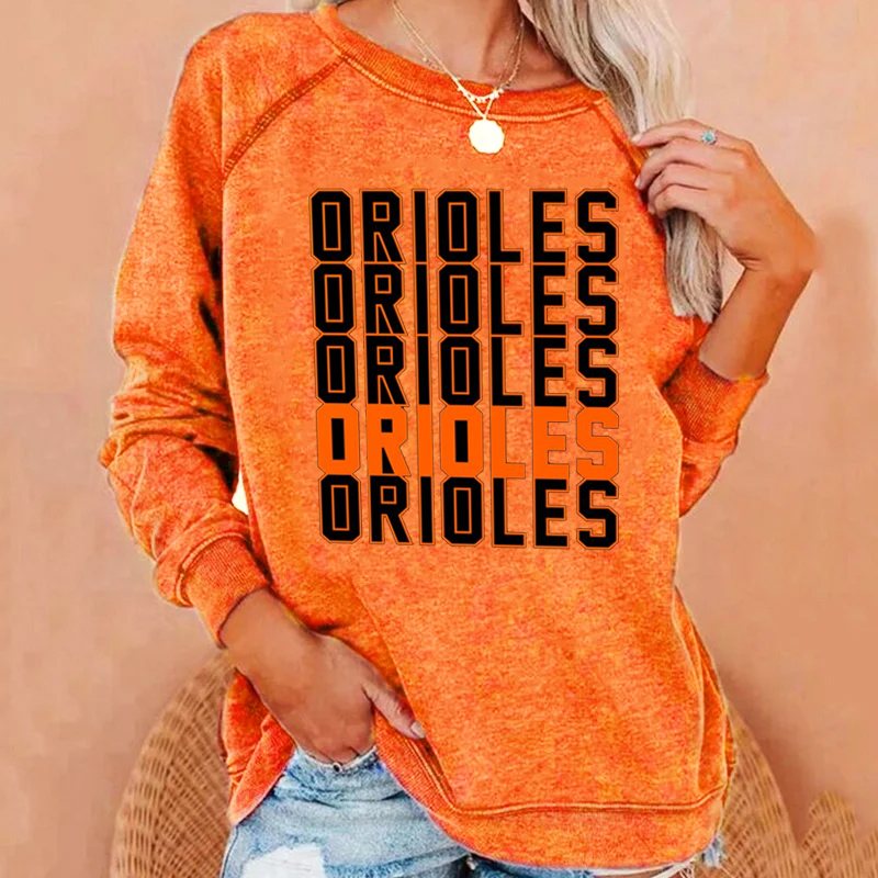 Fashionable Retro Print Crew Neck Sweatshirt - Baseswear