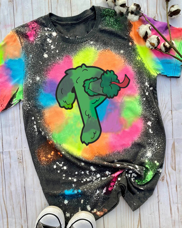 Philadelphia Phillies Tie-dye Round Neck T Shirt - Baseswear