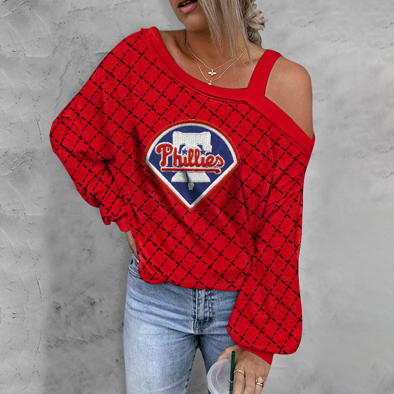 ASYMMETRICAL NECK SHIFT CASUAL LONG SLEEVE TOP - Baseswear