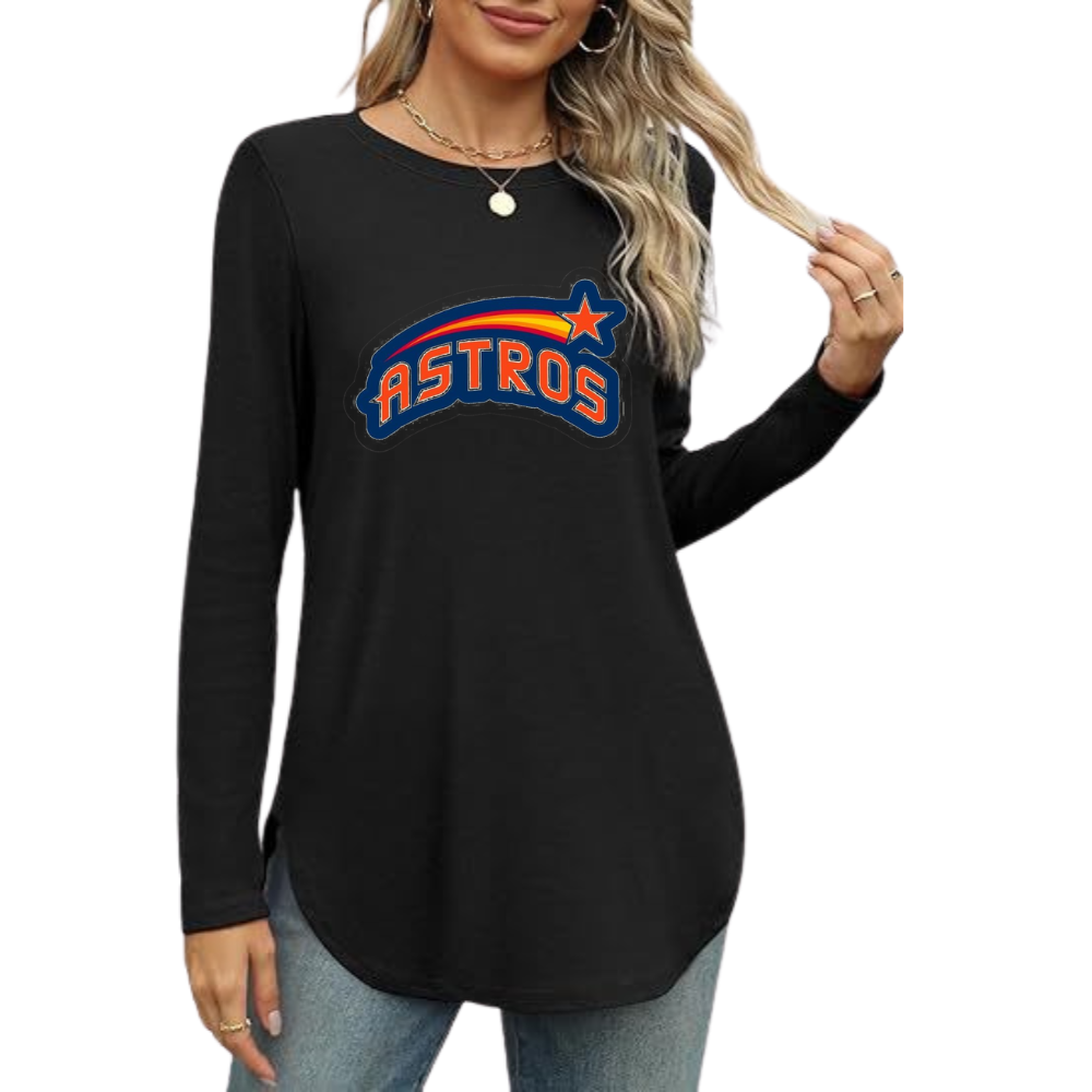 Women's sweatshirt printed Casual wear-Houston Astros - Baseswear