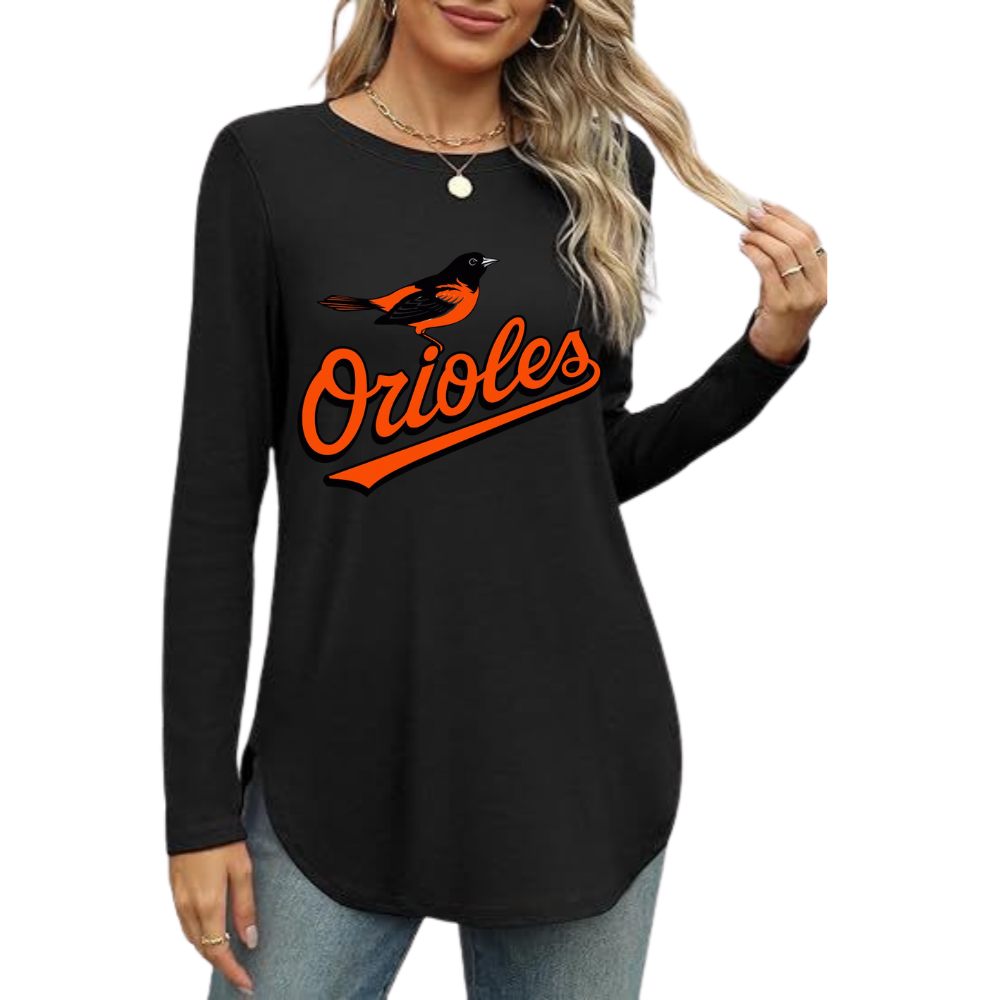 Women's sweatshirt printed Casual wear-Baltimore Orioles - Baseswear