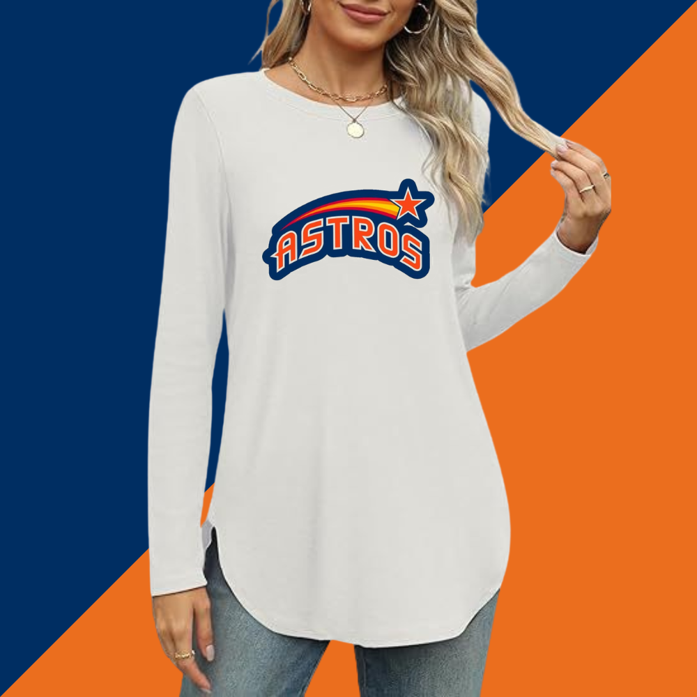 Women's sweatshirt printed Casual wear-Houston Astros - Baseswear