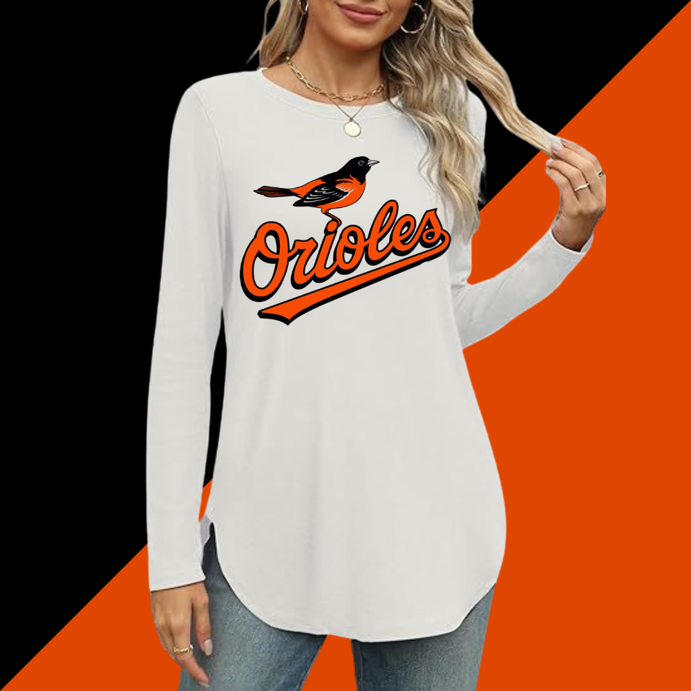 Women's sweatshirt printed Casual wear-Baltimore Orioles - Baseswear