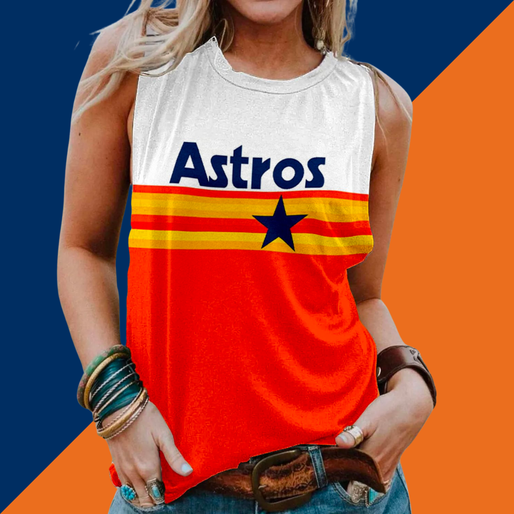 Women's Astros print tank top - Baseswear