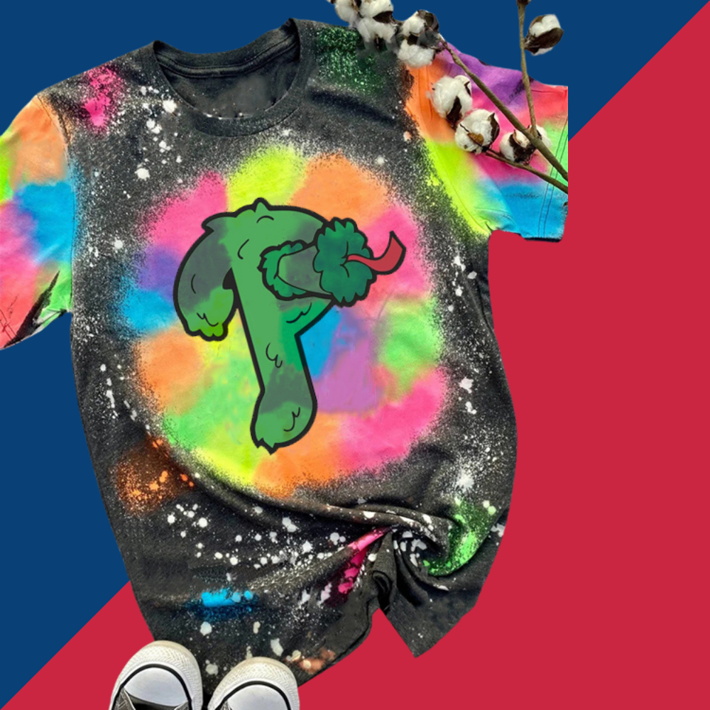 Philadelphia Phillies Tie-dye Round Neck T Shirt - Baseswear