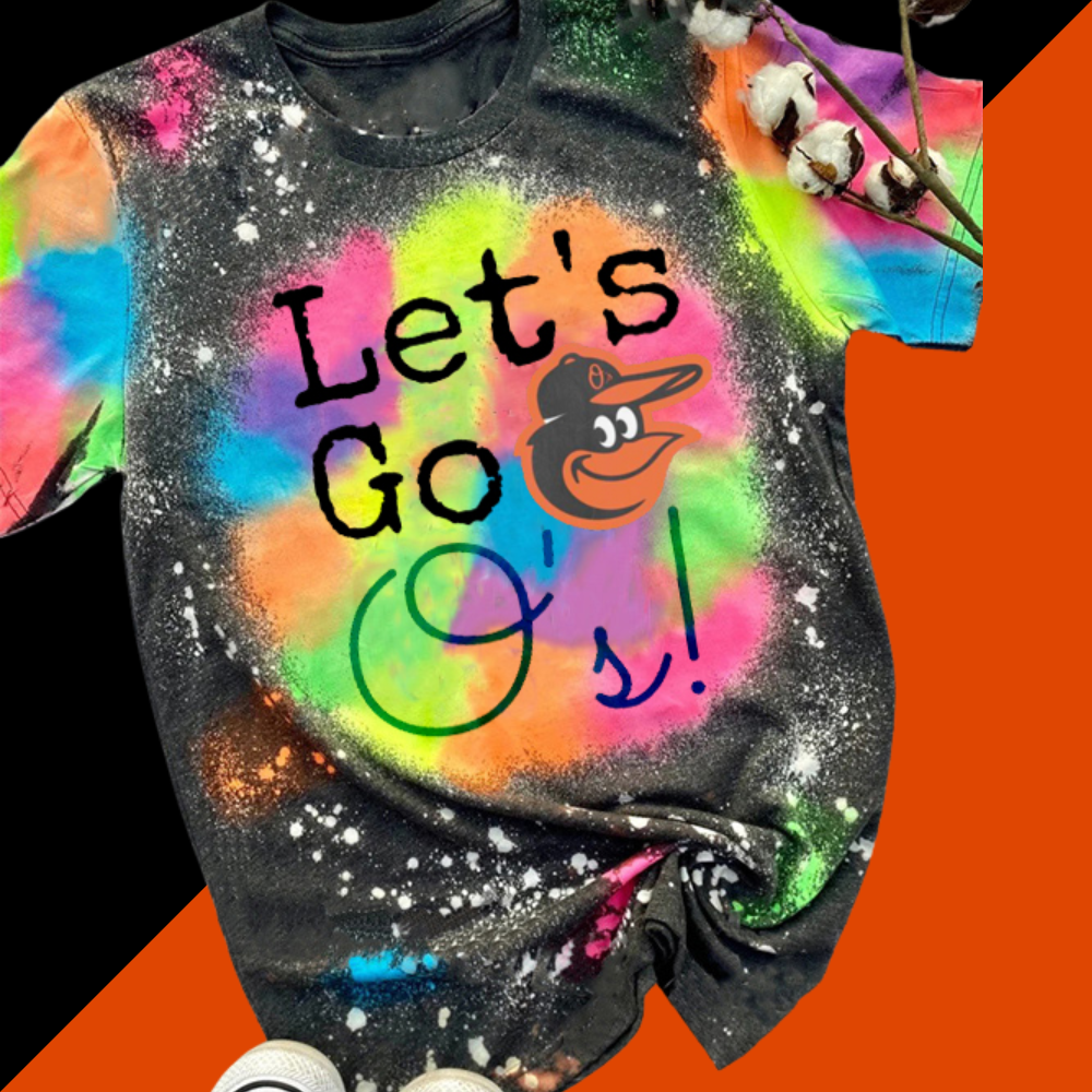 Baltimore Orioles Tie-dye Round Neck T Shirt - Baseswear