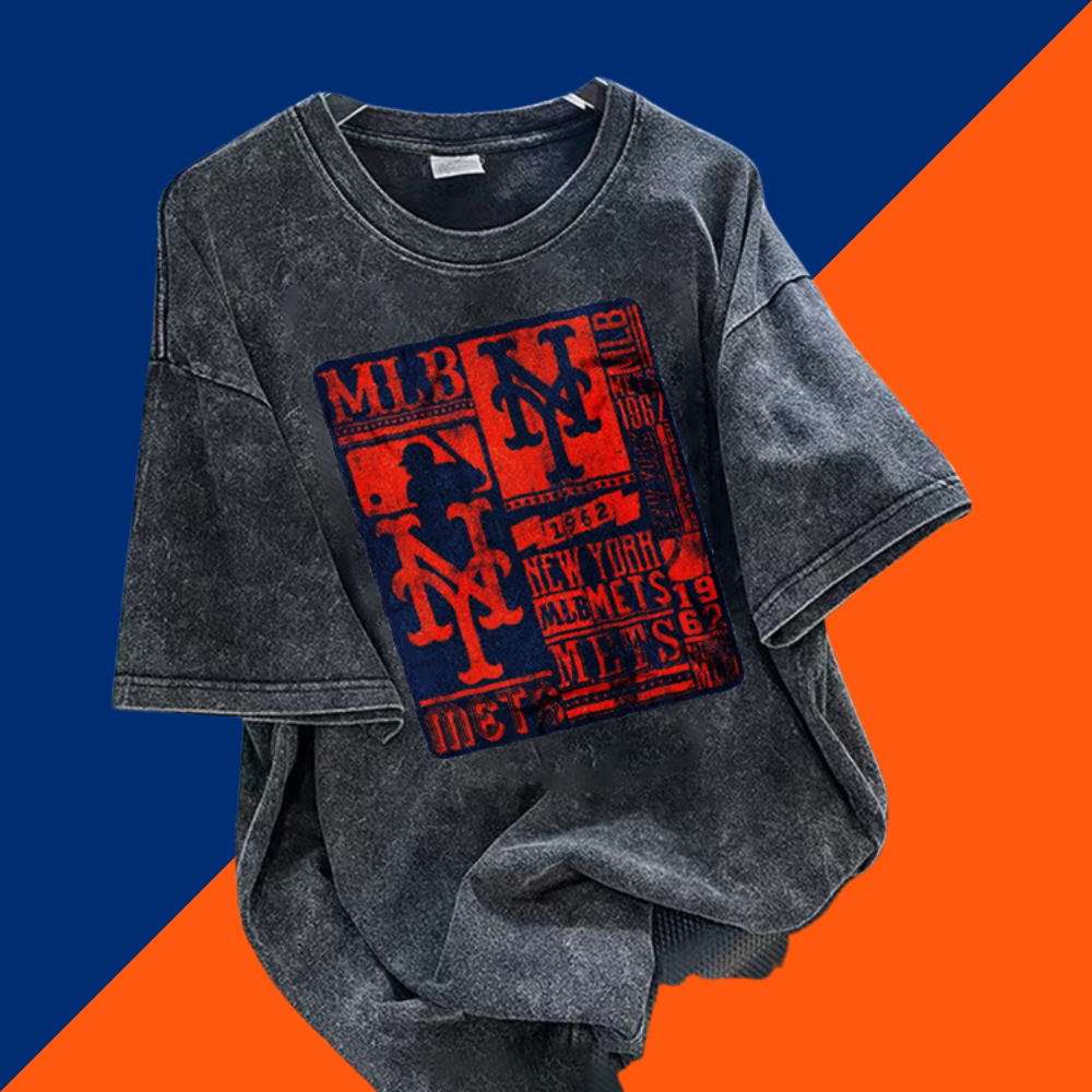 Washed Distressed Print Short Sleeve T-shirt - Baseswear