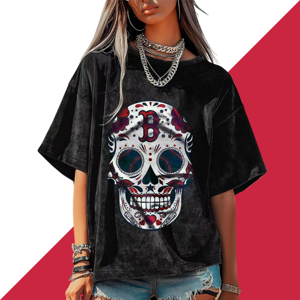 Washed Distressed Print Short Sleeve T-shirt - Baseswear