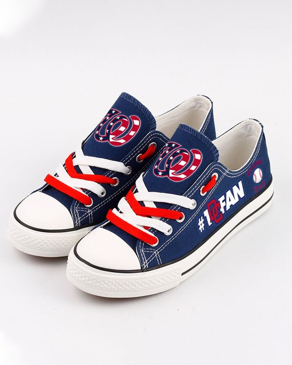 Casual printed low-top canvas shoes unisex - Baseswear