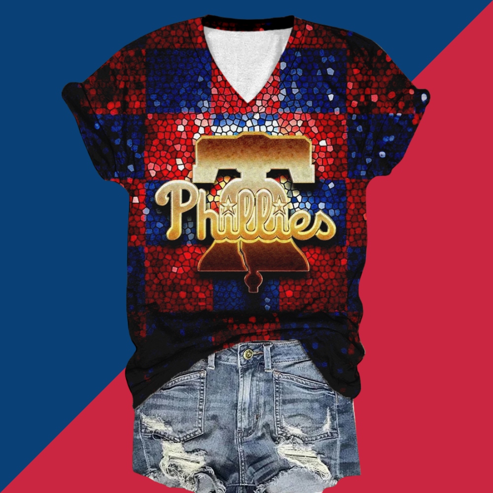 Print V-Neck T-Shirt - Baseswear