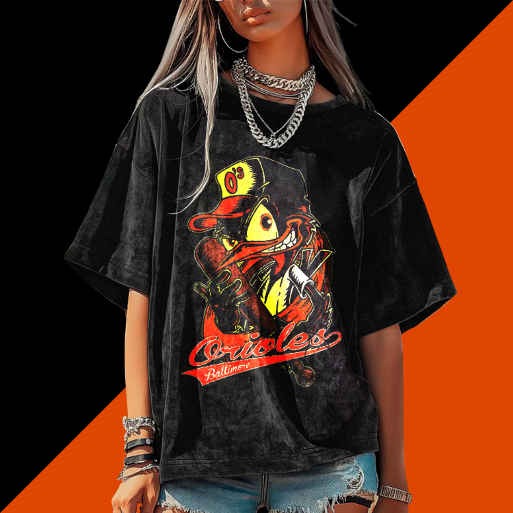 Washed Distressed Print Short Sleeve T-shirt - Baseswear