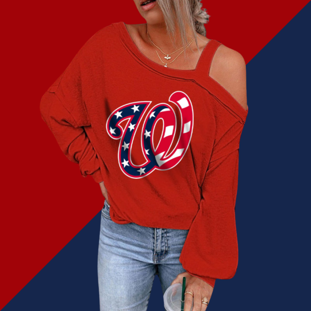 ASYMMETRICAL NECK SHIFT CASUAL LONG SLEEVE TOP - Baseswear