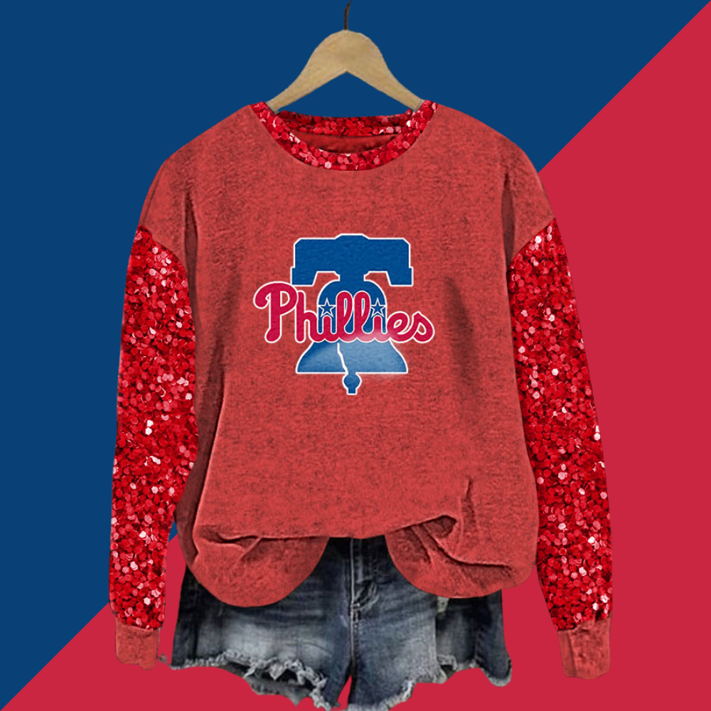 Sequined Sleeves Vintage Sweatshirt - Baseswear