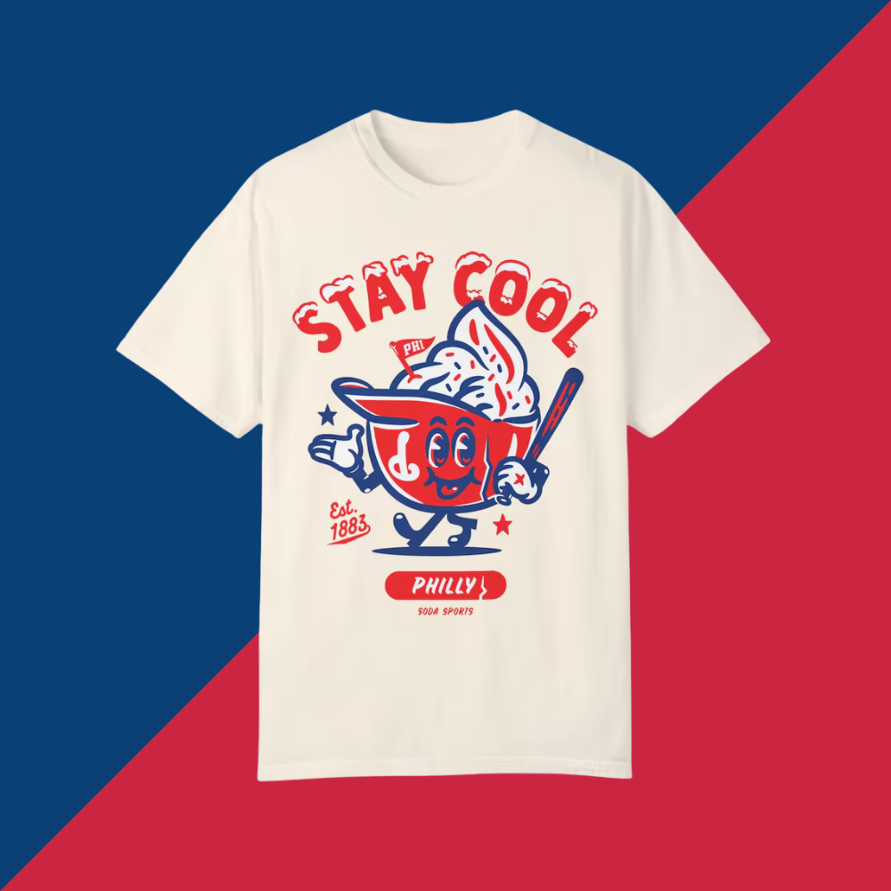 ( 4 colors)Philadelphia Phillies Stay Cool unisex t-shirt - Baseswear