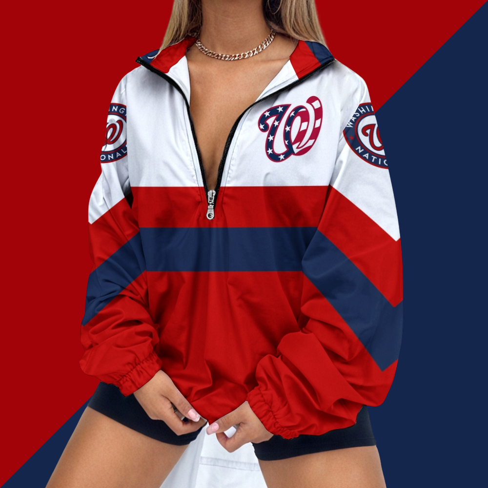 Women's Baseball Print V Neck Zipper Sweatshirt Jacket - Baseswear