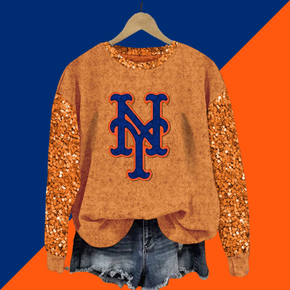 Sequined Sleeves Vintage Sweatshirt - Baseswear