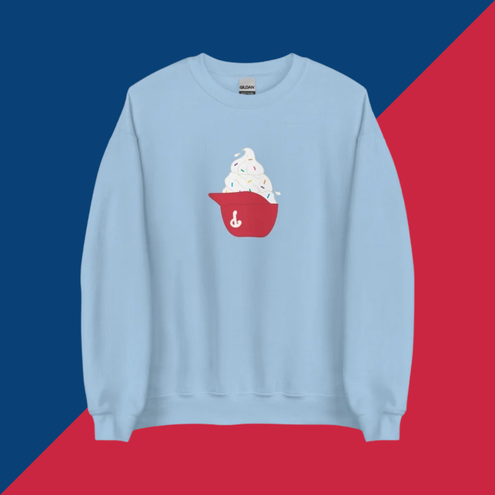 Phillies Ice Cream Helmet Sweatshirt - Baseswear