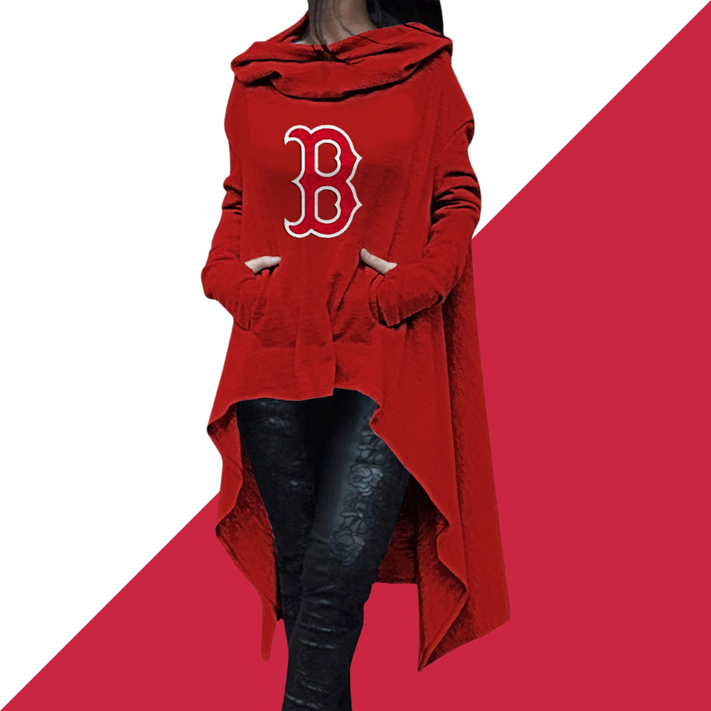Fashionable Print Irregular Long Sleeve Sweatshirt - Baseswear