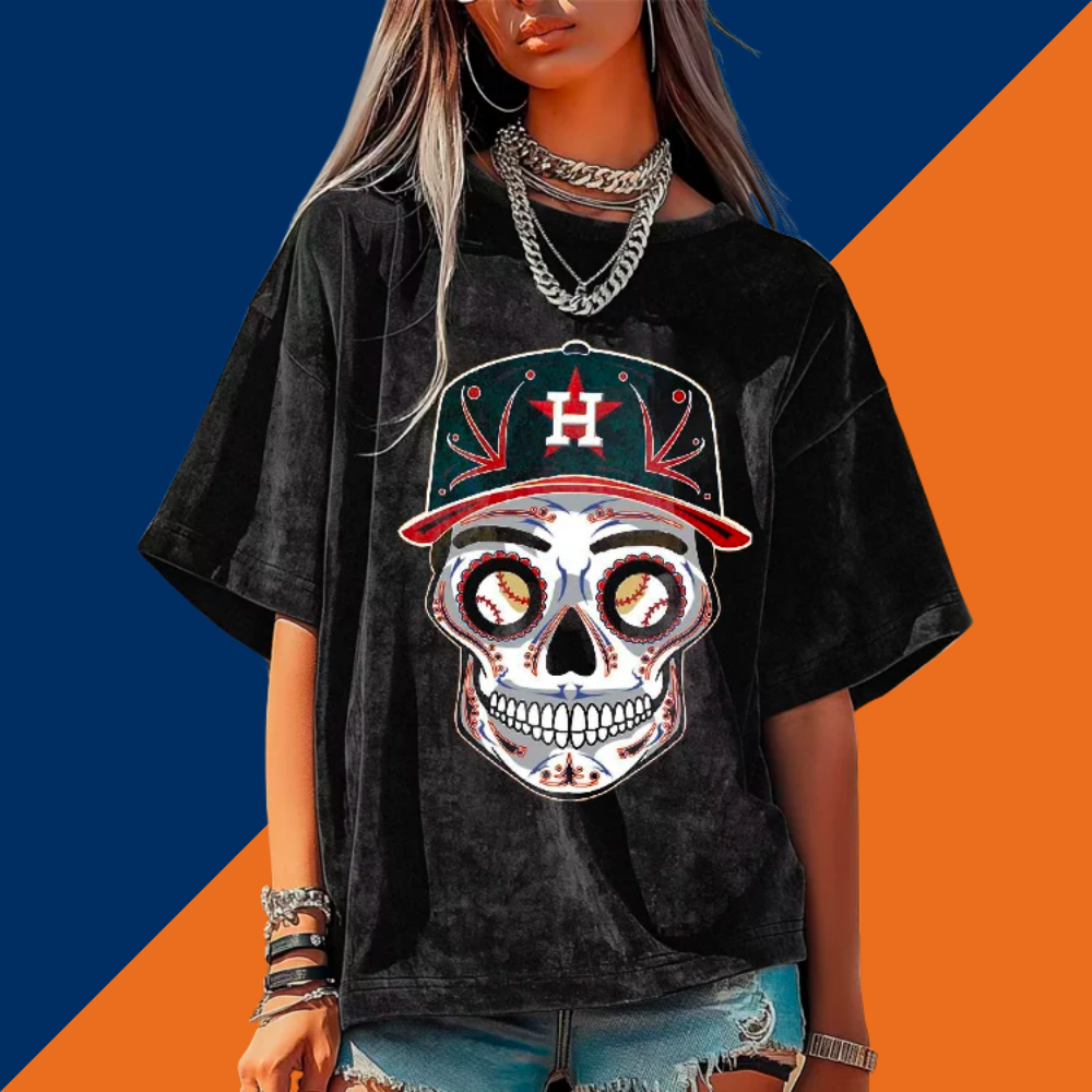 Washed Distressed Print Short Sleeve T-shirt - Baseswear