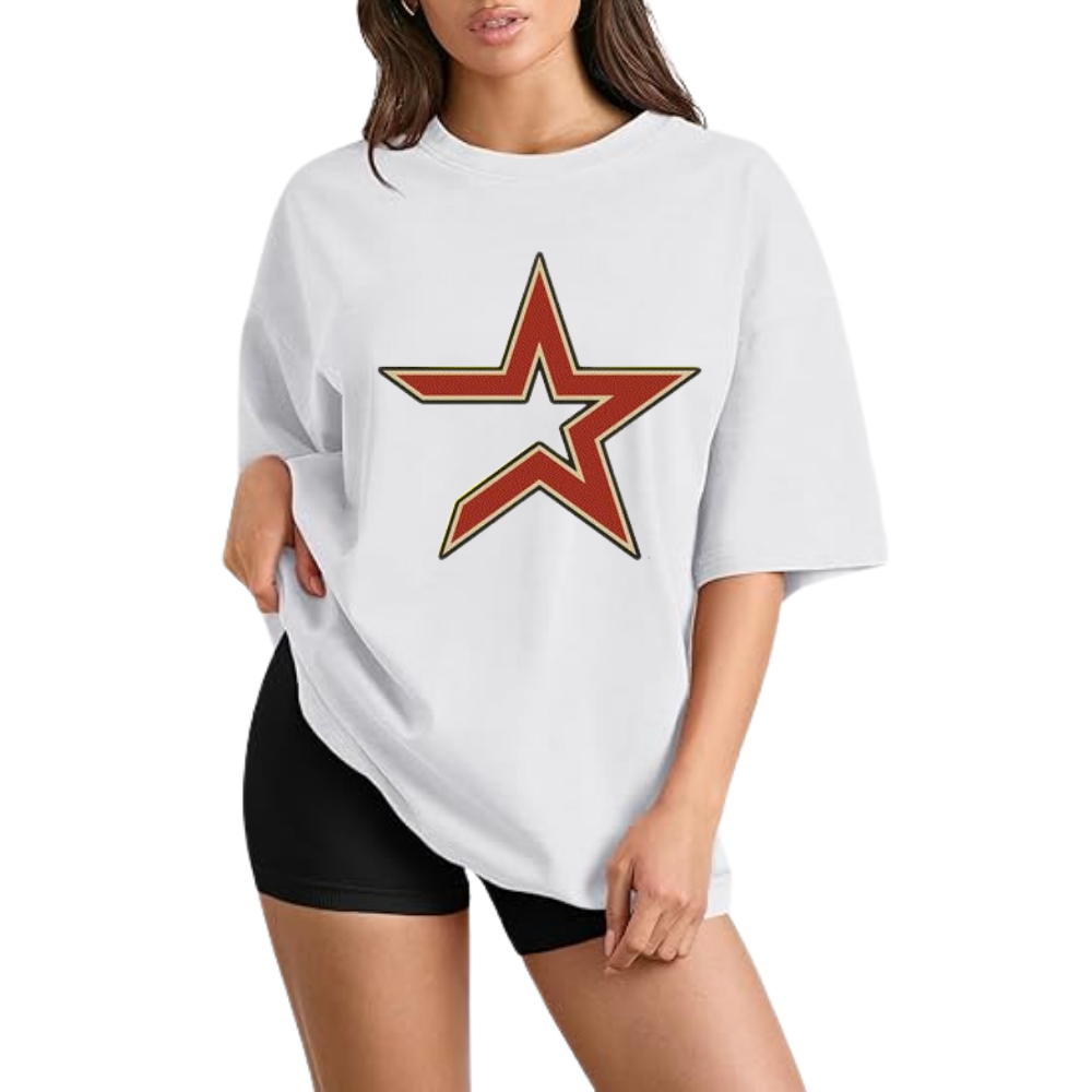 Casual Loose Fit Short Sleeve T-Shirt - Houston Astros - Baseswear
