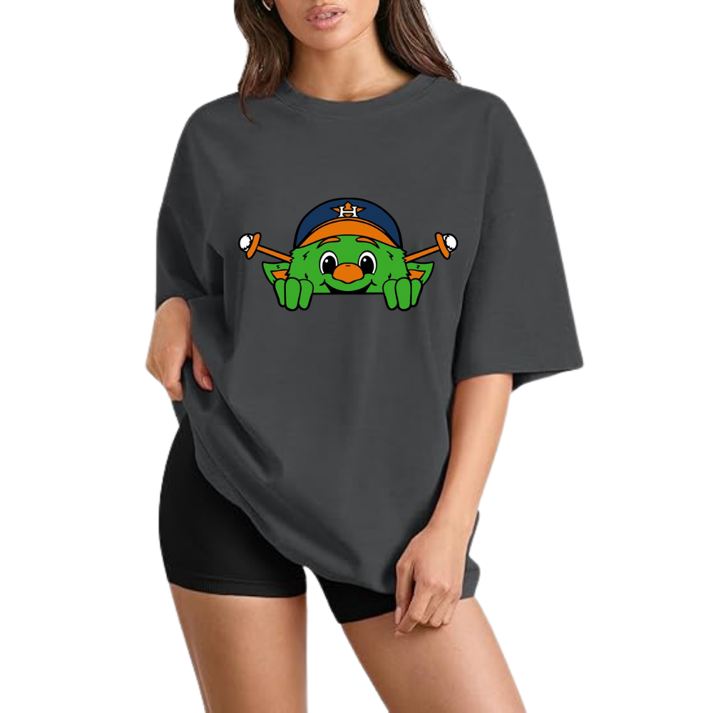 Casual Loose Fit Short Sleeve T-Shirt - Houston Astros - Baseswear