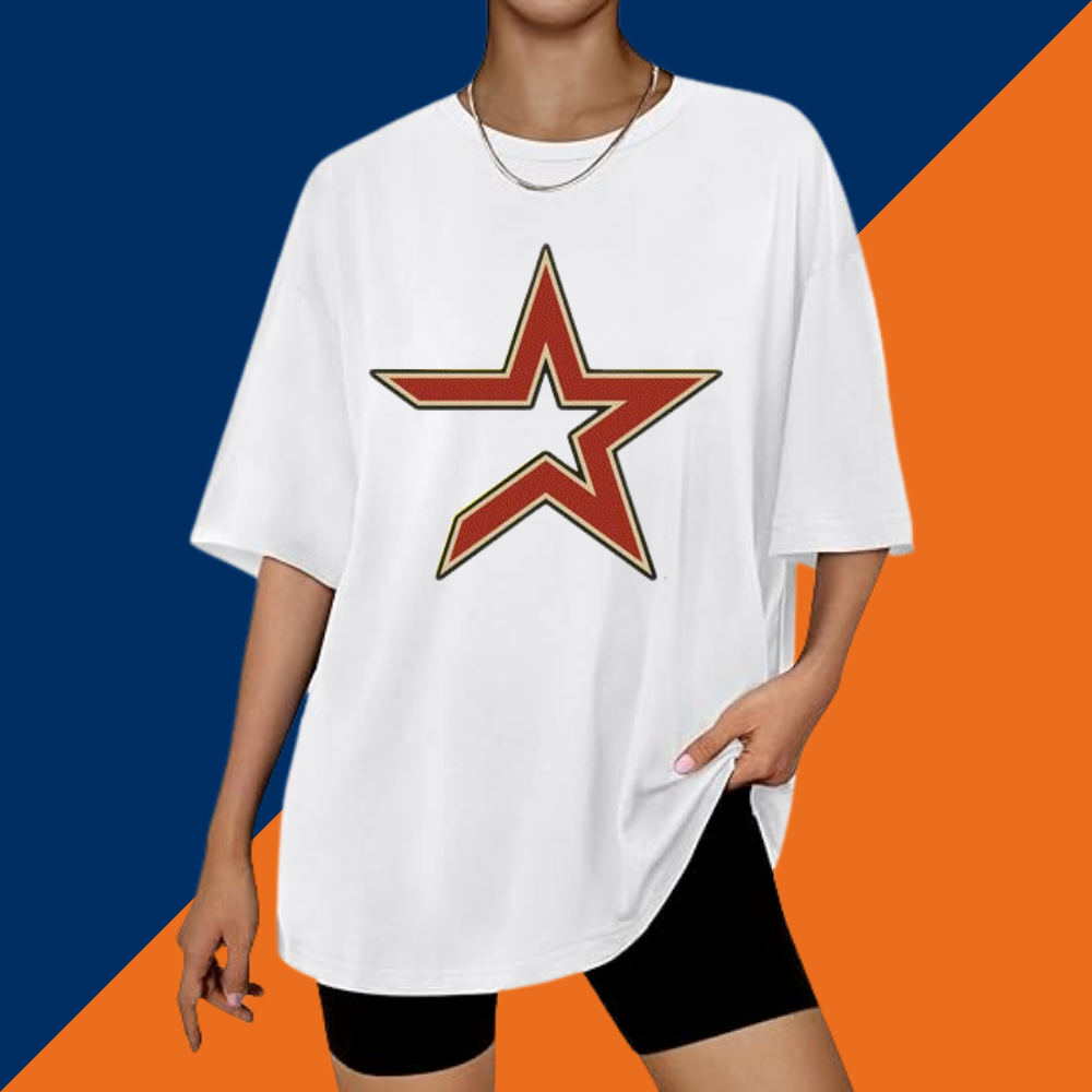 Casual Loose Fit Short Sleeve T-Shirt - Houston Astros - Baseswear