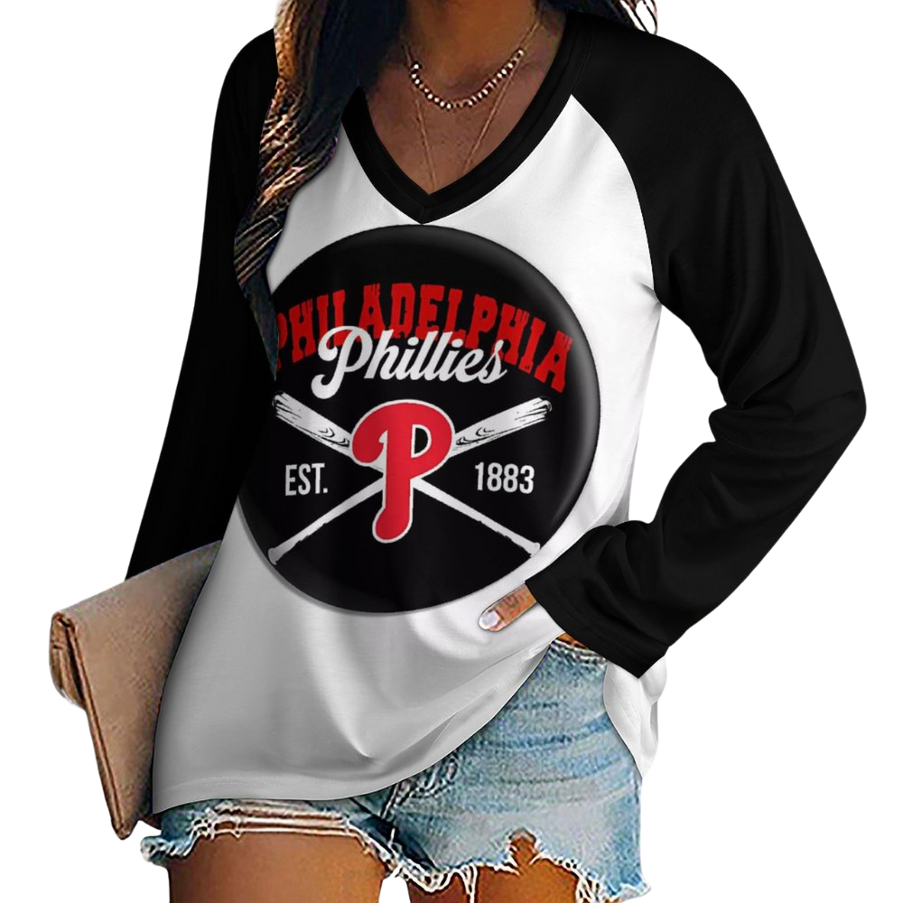 New Fashion Short Sleeve V-Philadelphia Phillies - Baseswear