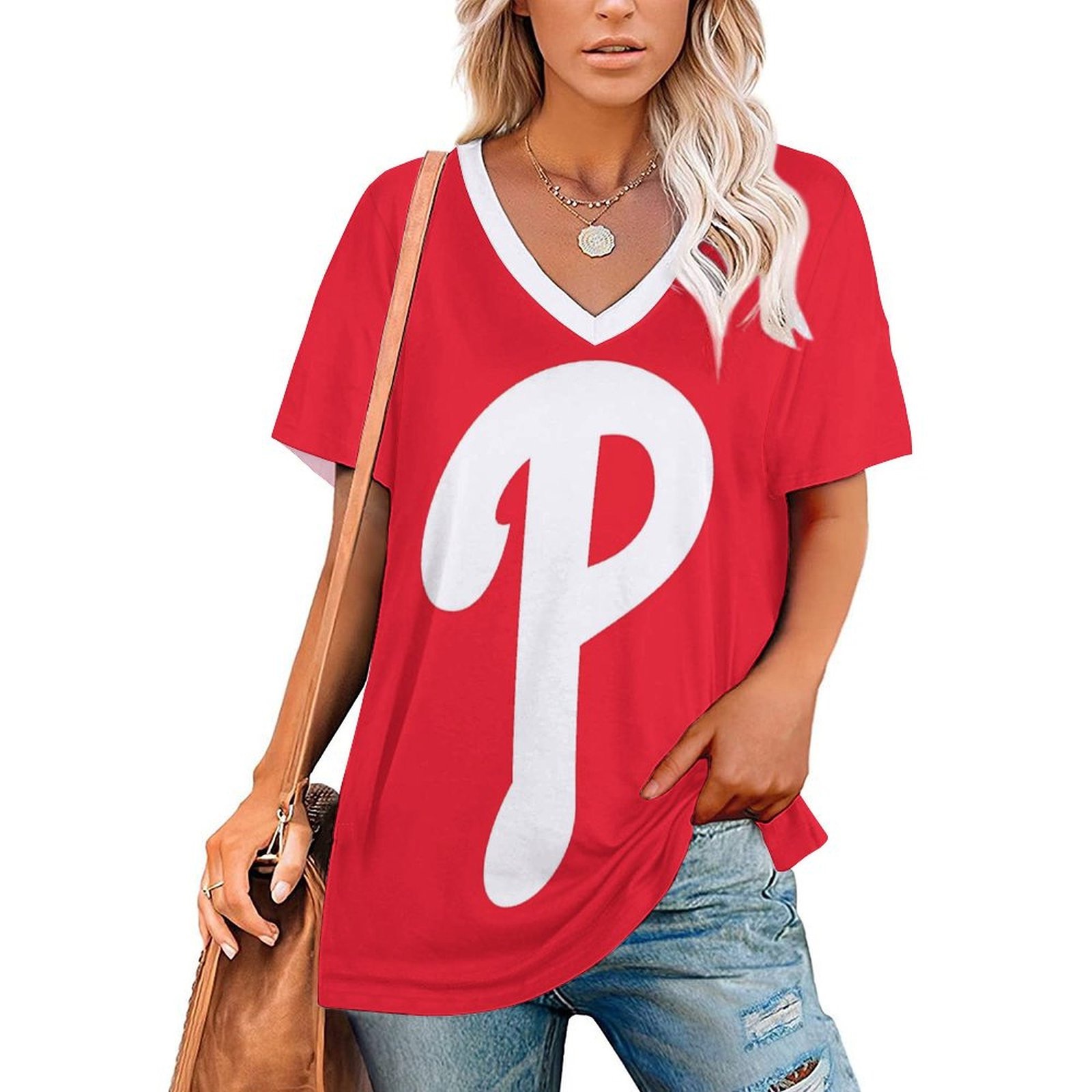 New Fashion Short Sleeve V-Philadelphia Phillies - Baseswear