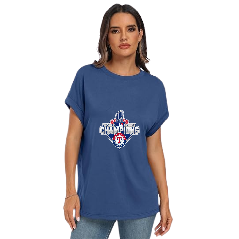 Casual Short Sleeve T-Shirt - Texas Rangers - Baseswear