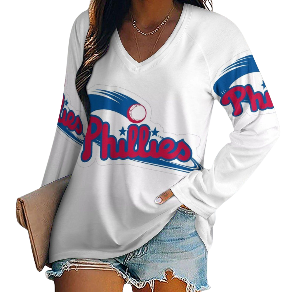 New Fashion Short Sleeve V-Philadelphia Phillies - Baseswear