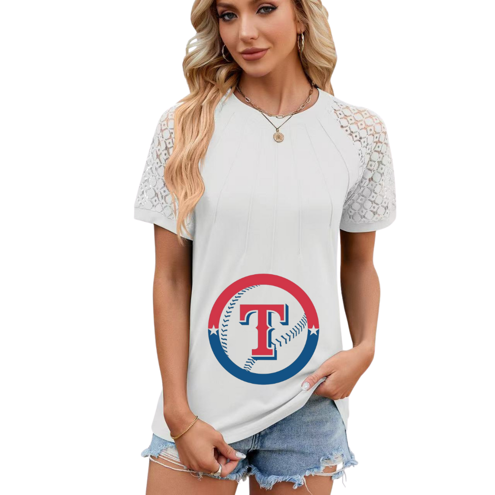 Minimalist Short Sleeve T-Shirt-Texas Rangers - Baseswear