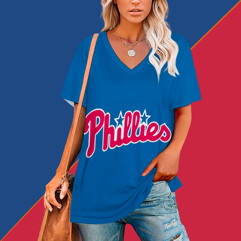 New Fashion Short Sleeve V-Philadelphia Phillies - Baseswear