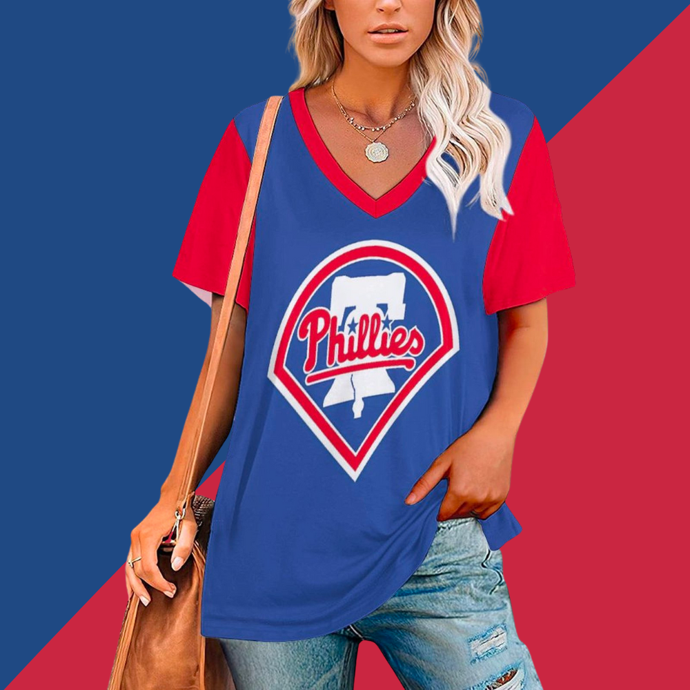 New Fashion Short Sleeve V-Philadelphia Phillies - Baseswear