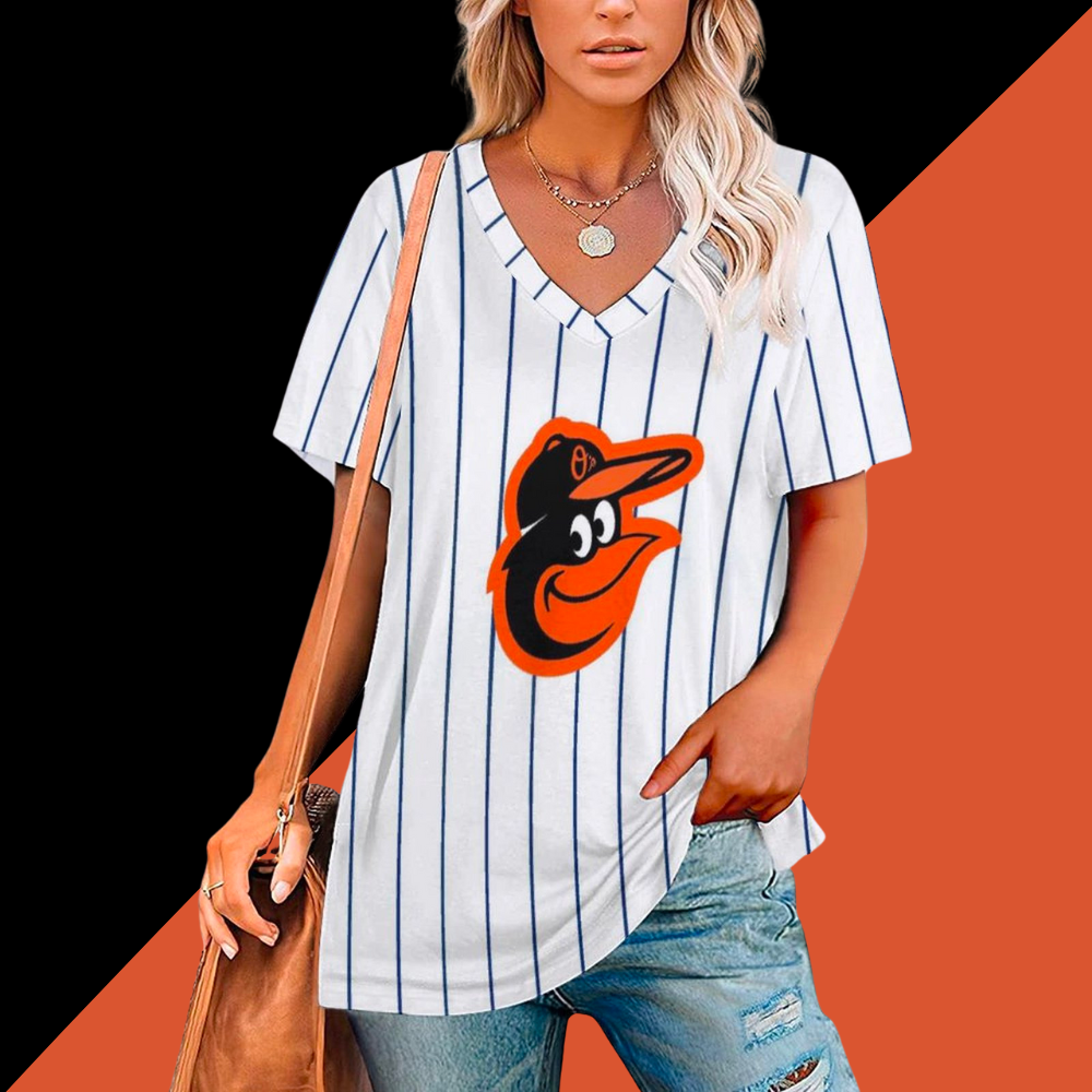 New Fashion Short Sleeve V-Baltimore Orioles - Baseswear