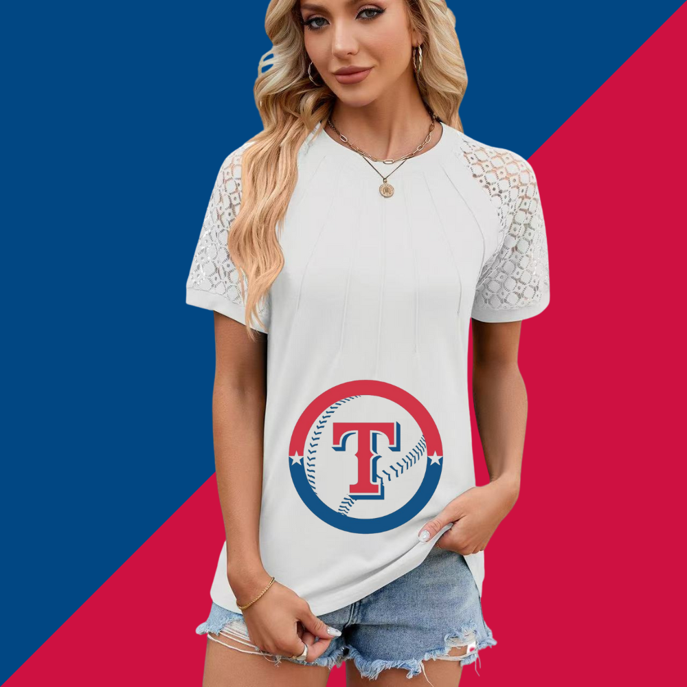 Minimalist Short Sleeve T-Shirt-Texas Rangers - Baseswear